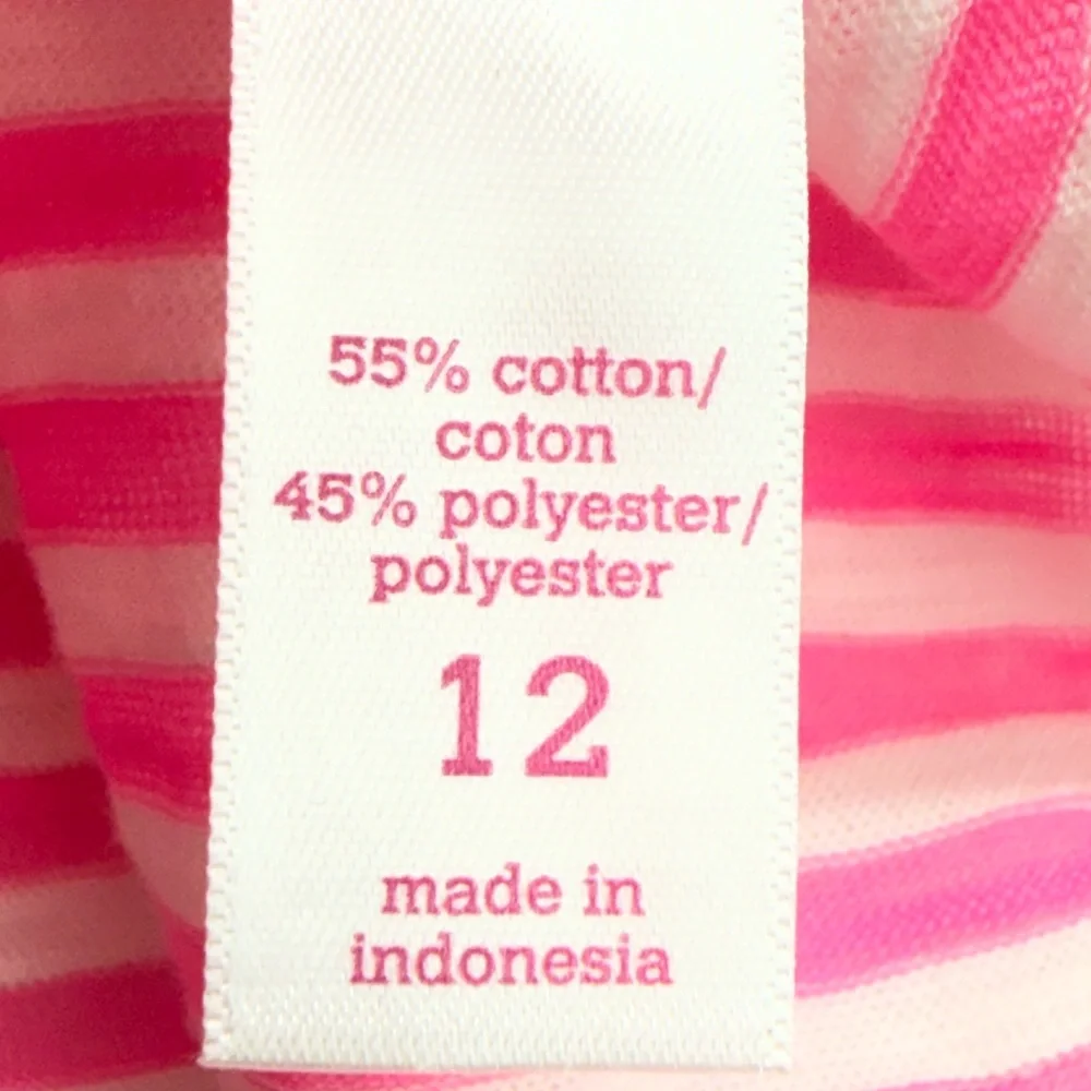 Justice size 12 Girls Neon Pink White Striped Tank Top NWT